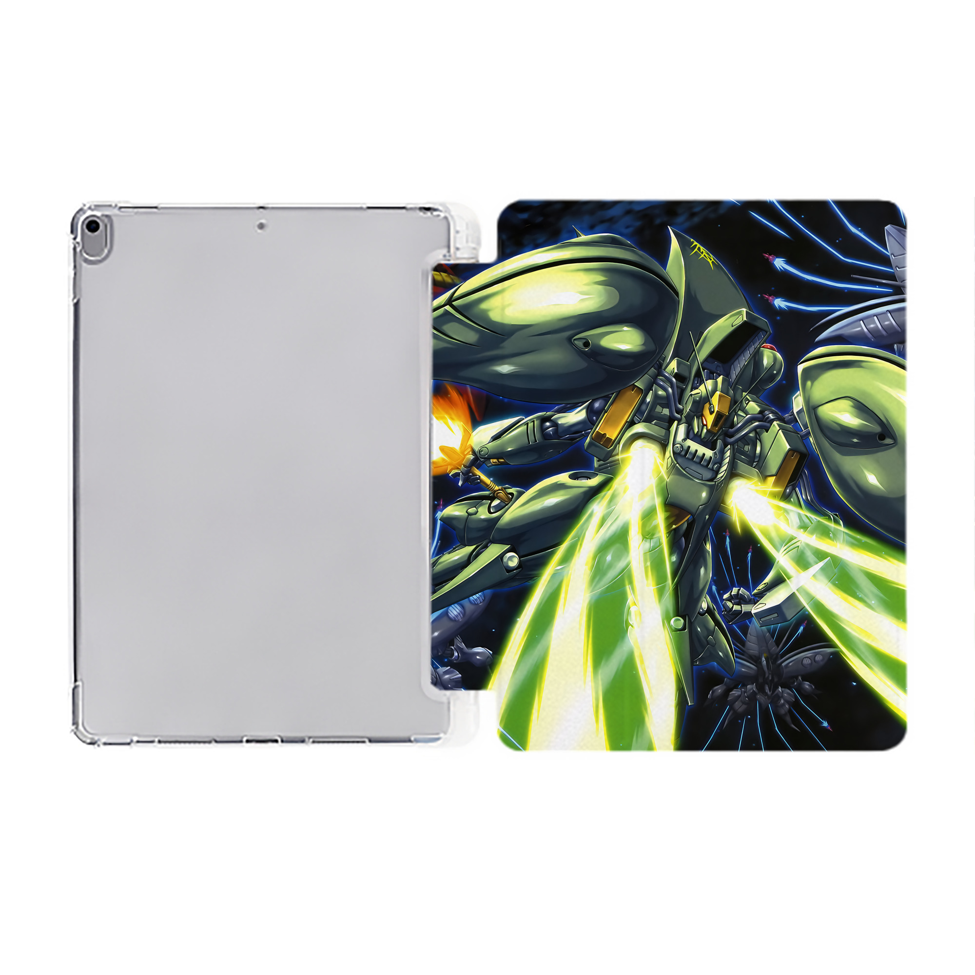（画像用） 機動戦士ガンダム Mobile Suit Gundam IPad ケース ペン収納付き 三つ折りスタンド PUレザー×シリコン 対応機種9.5/10.5/10.9インチ